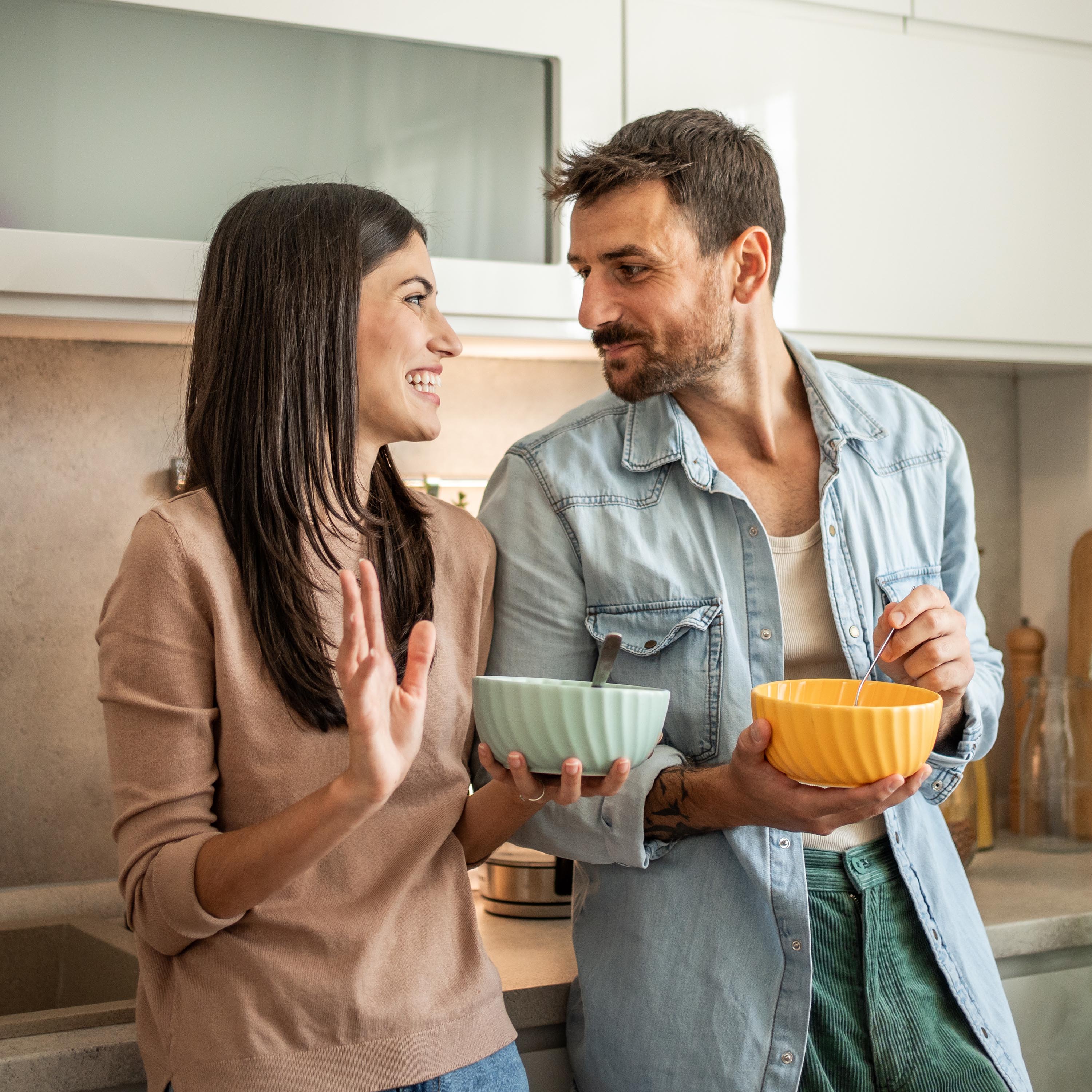 couple in kitchen