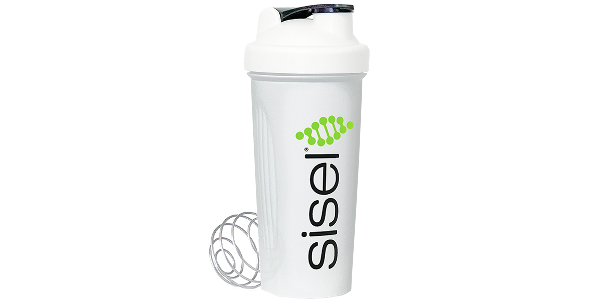Sisel Sisel Blender Bottle White 27oz | Smooth-Mix Shaker Bottle